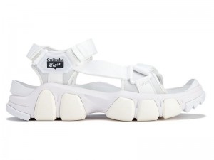 Men's Onitsuka Tiger Dentigre Strap Sandals White | 3947-KBHME