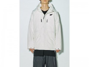 Men's Onitsuka Tiger Down Jackets White | 3540-PKQIU