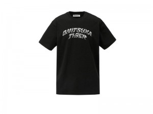 Men's Onitsuka Tiger Graphic T Shirts Black | 7038-BMGLD