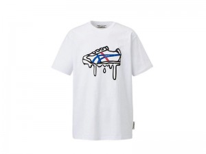 Men's Onitsuka Tiger Graphic T Shirts White | 8571-RVXCI