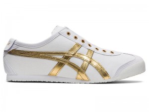 Men's Onitsuka Tiger Mexico 66 Slip-on Sneakers White | 4825-OMBDP