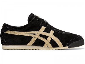 Men's Onitsuka Tiger Mexico 66 Slip-on Sneakers Black | 2571-ASXZE