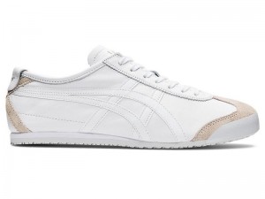 Men's Onitsuka Tiger Mexico 66 Sneakers White | 2079-MWCIF