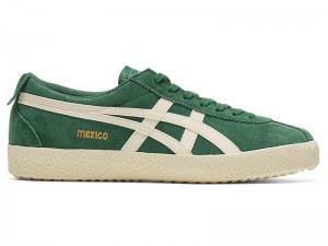 Men's Onitsuka Tiger Mexico Delegation Sneakers Green | 8524-KAHZI