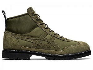 Men's Onitsuka Tiger Mexico Rinkan Boots Green | 9587-NVZMY