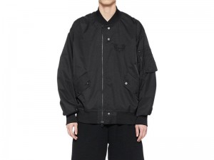 Men's Onitsuka Tiger P Bomber Jackets Black | 3198-QFWJY