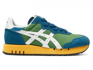 Men's Onitsuka Tiger X-caliber Sneakers Green | 5762-PFNUL