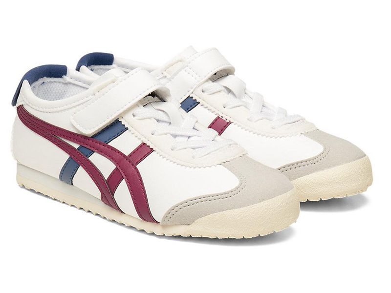 Kids' Onitsuka Tiger Mexico 66 Sneakers White | 4709-YDCQU