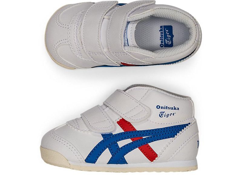 Kids' Onitsuka Tiger Mexico Mid-runner Ts Sneakers White | 5204-ARDVW