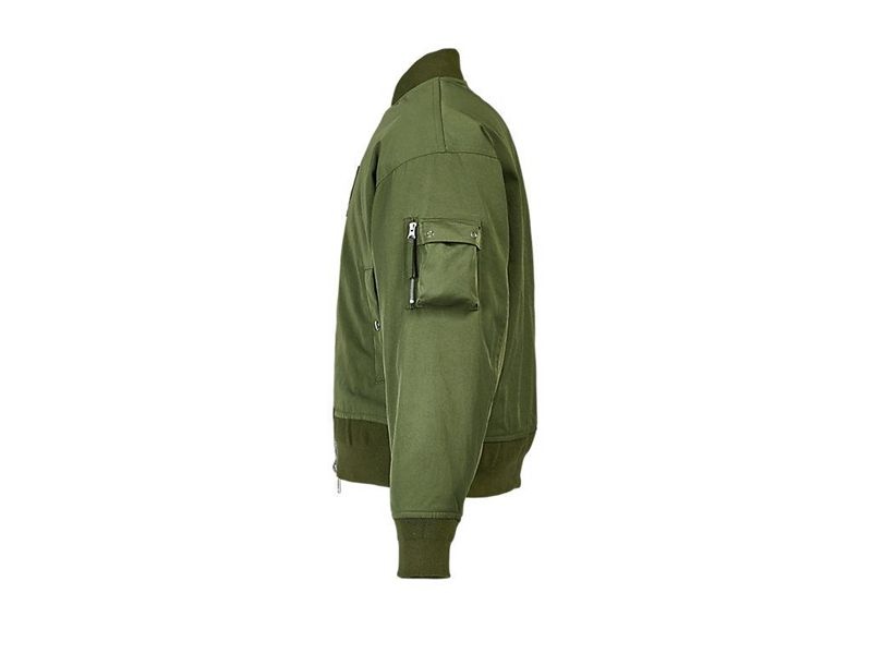 Men's Onitsuka Tiger Bomber Jackets Green | 0764-DWIVB