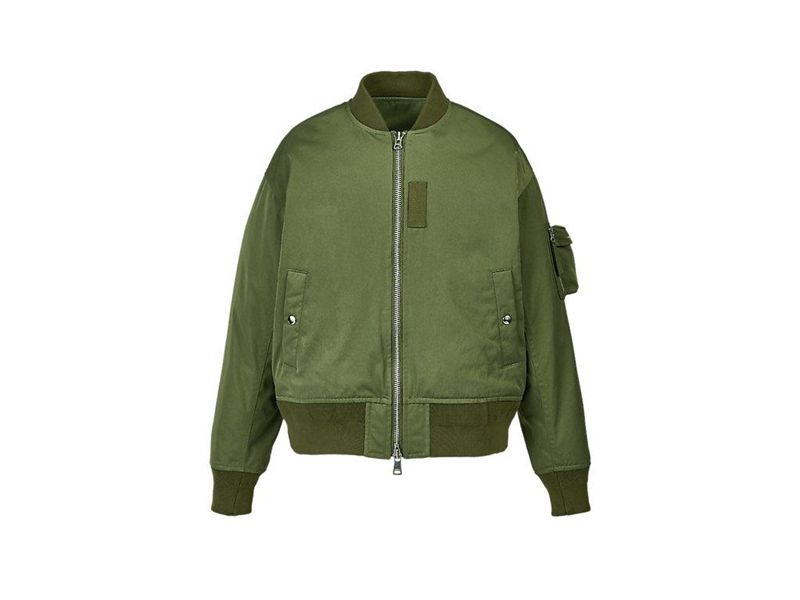 Men\'s Onitsuka Tiger Bomber Jackets Green | 0764-DWIVB