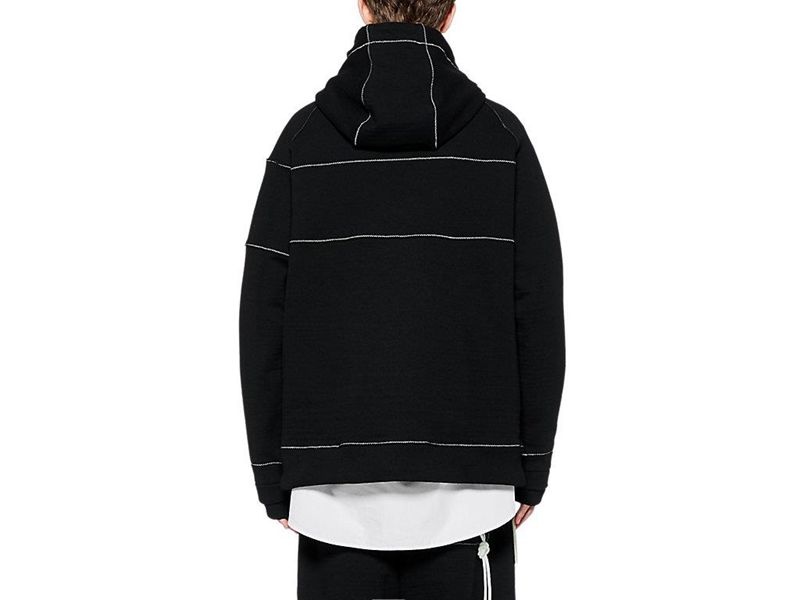 Men's Onitsuka Tiger Classic Hoodie Black | 3604-DYUTM