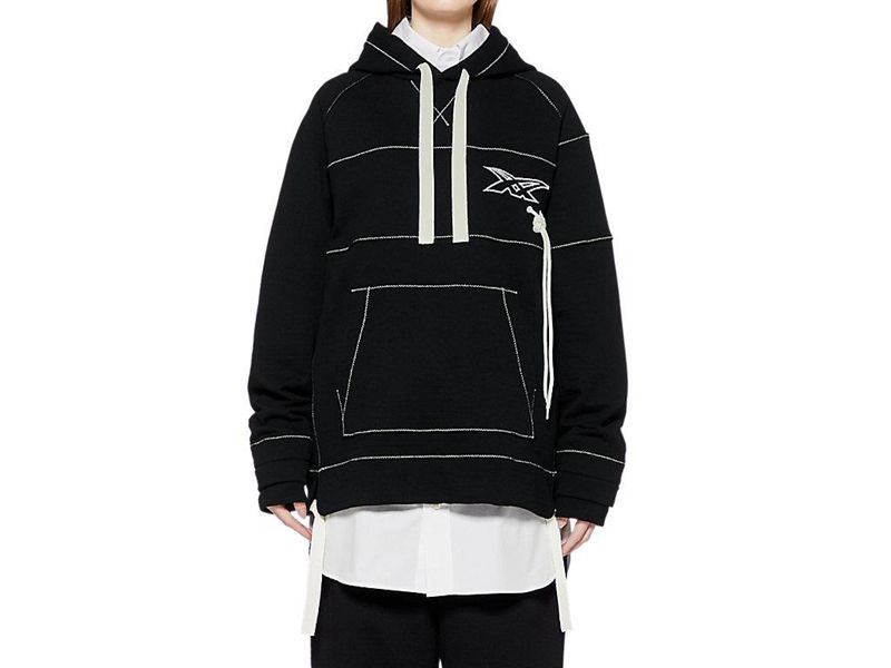 Men's Onitsuka Tiger Classic Hoodie Black | 3604-DYUTM