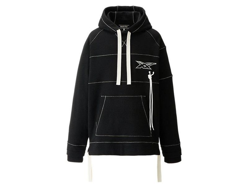 Men's Onitsuka Tiger Classic Hoodie Black | 3604-DYUTM