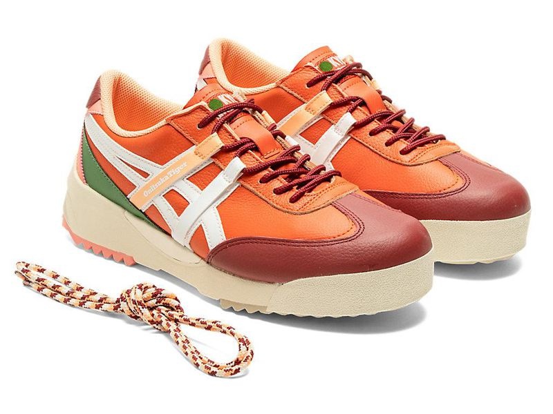 Men's Onitsuka Tiger Delegation Ex Sneakers Orange | 7453-OUAXK