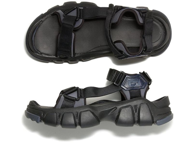 Men's Onitsuka Tiger Dentigre Strap Sandals Black | 6189-QMPXD