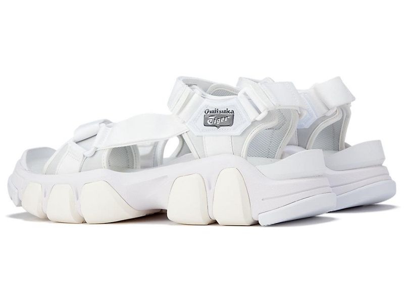 Men's Onitsuka Tiger Dentigre Strap Sandals White | 3947-KBHME