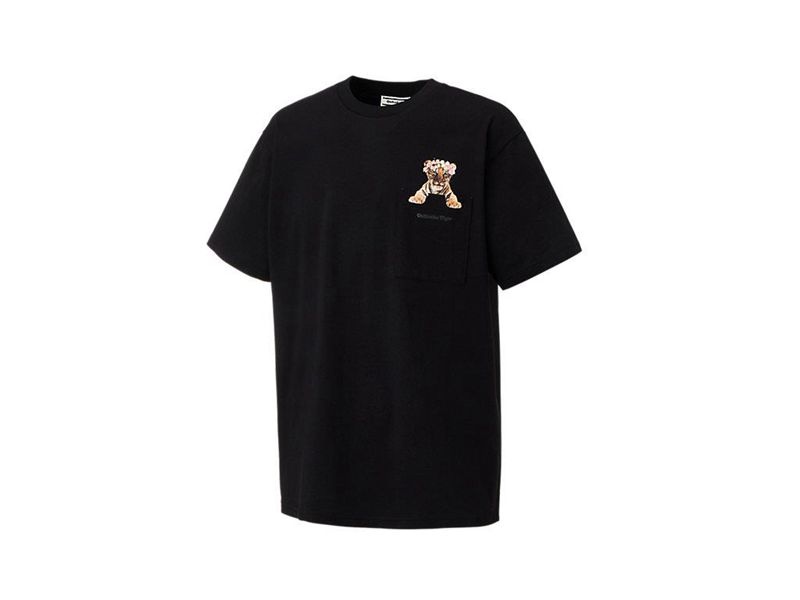 Men's Onitsuka Tiger Graphic T Shirts Black | 2863-UQGIZ