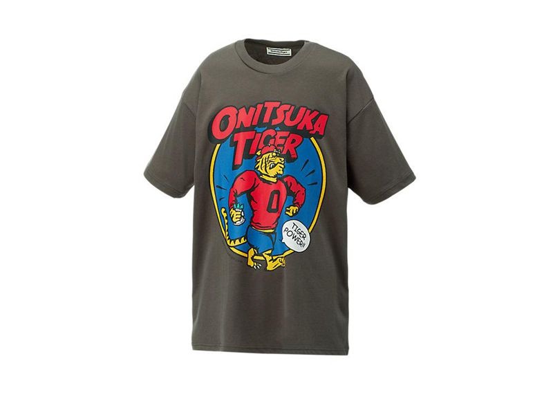 Men's Onitsuka Tiger Graphic T Shirts Grey | 4289-QEATL