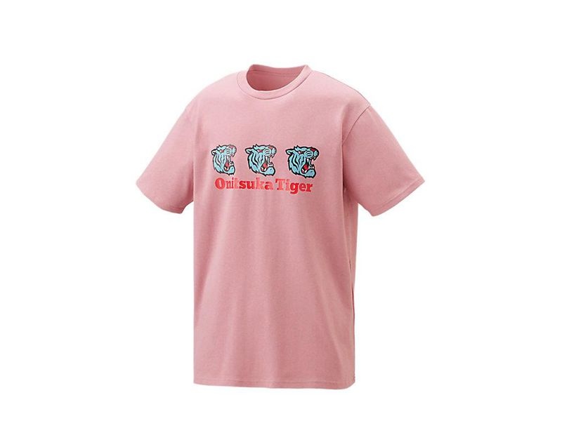 Men's Onitsuka Tiger Graphic T Shirts Pink | 0478-GCIQM