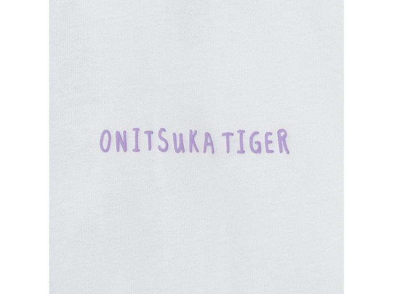 Men's Onitsuka Tiger Graphic T Shirts White | 5769-VASJW