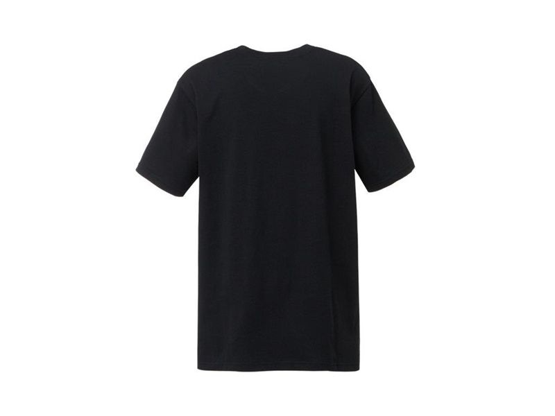 Men's Onitsuka Tiger Logo T Shirts Black | 8156-ZRJKX