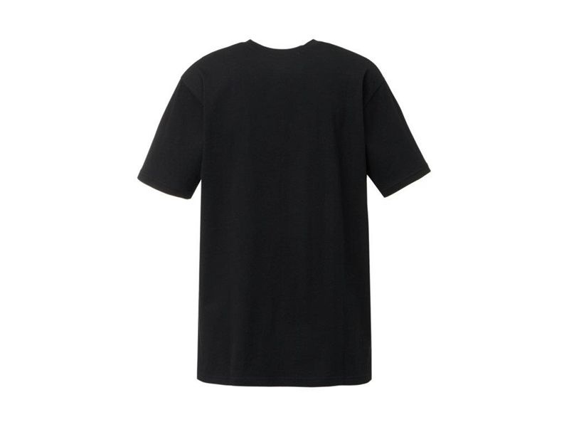 Men's Onitsuka Tiger Logo T Shirts Black | 2950-NJAHQ