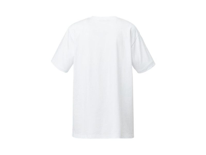 Men's Onitsuka Tiger Logo T Shirts White | 1596-YHUSA