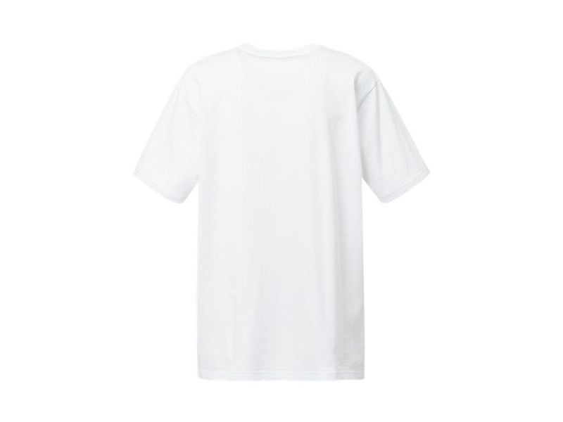 Men's Onitsuka Tiger Logo T Shirts White | 2863-GMBRV