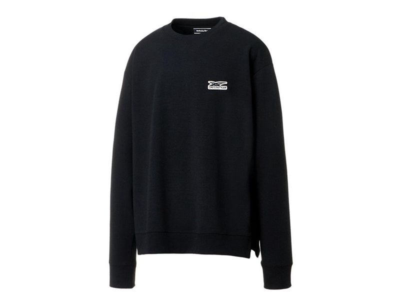 Men's Onitsuka Tiger Long Sleeve Top T Shirts Black | 5973-GFNKY