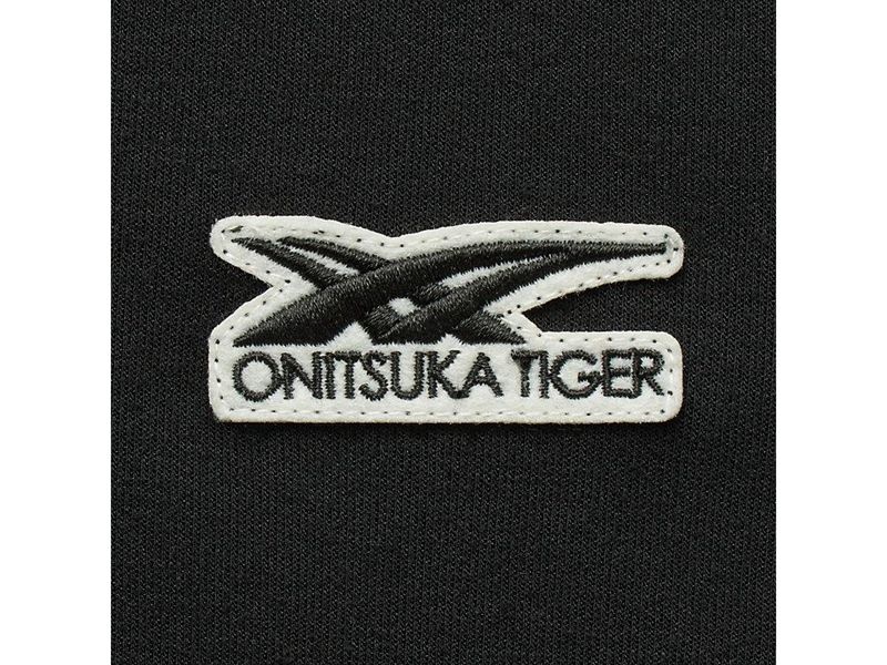 Men's Onitsuka Tiger Long Sleeve Top T Shirts Black | 5973-GFNKY