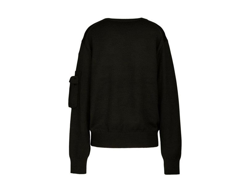 Men's Onitsuka Tiger Ls Knit Top Sweater Black | 1508-LUDEB