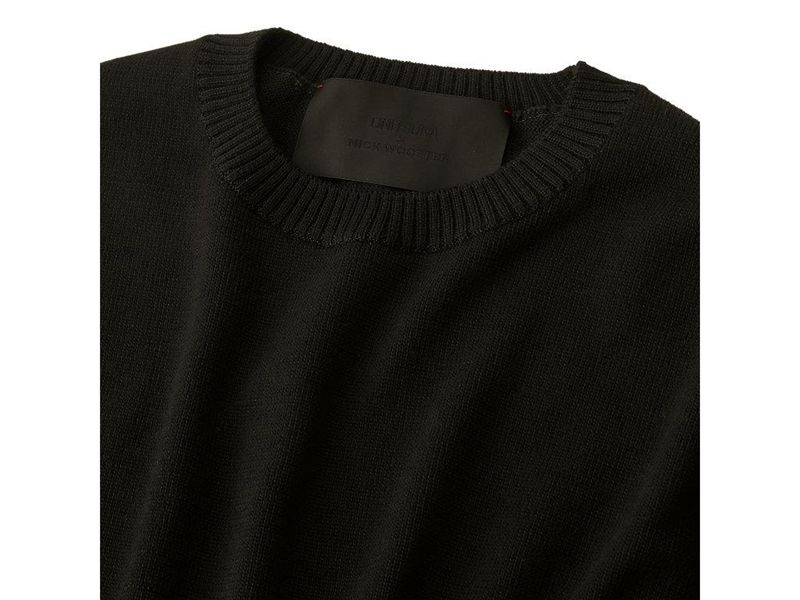 Men's Onitsuka Tiger Ls Knit Top Sweater Black | 1508-LUDEB