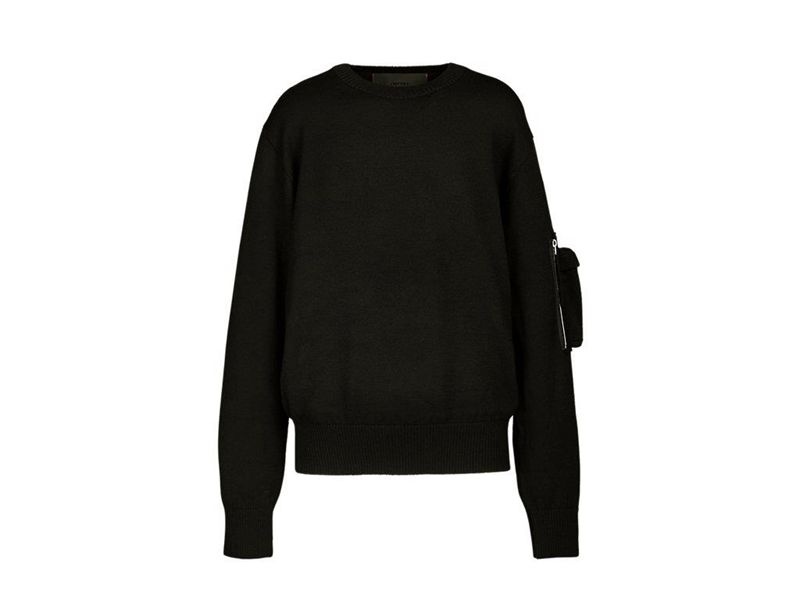 Men\'s Onitsuka Tiger Ls Knit Top Sweater Black | 1508-LUDEB