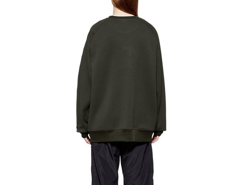 Men's Onitsuka Tiger Ls Top Sweater Green | 8469-ENCAV