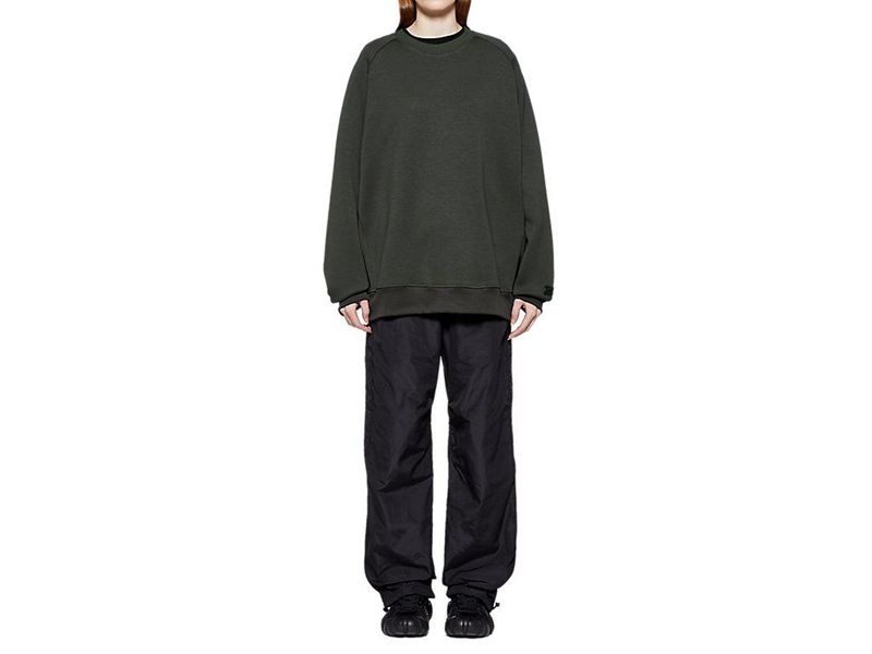 Men's Onitsuka Tiger Ls Top Sweater Green | 8469-ENCAV