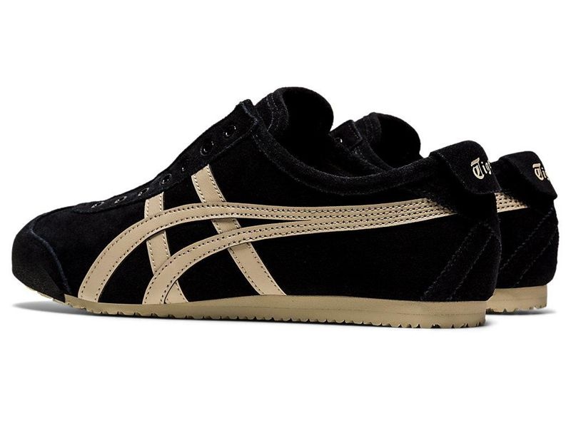 Men's Onitsuka Tiger Mexico 66 Slip-on Sneakers Black | 9358-OJRMI