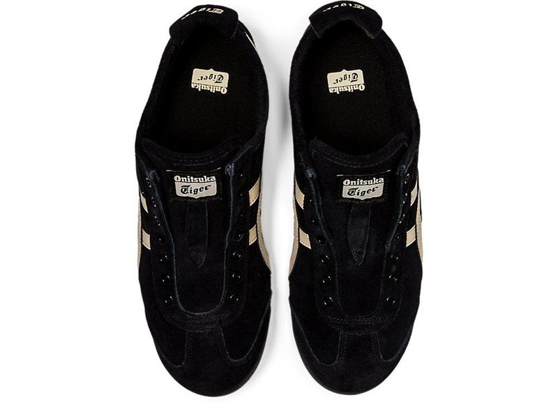 Men's Onitsuka Tiger Mexico 66 Slip-on Sneakers Black | 9358-OJRMI