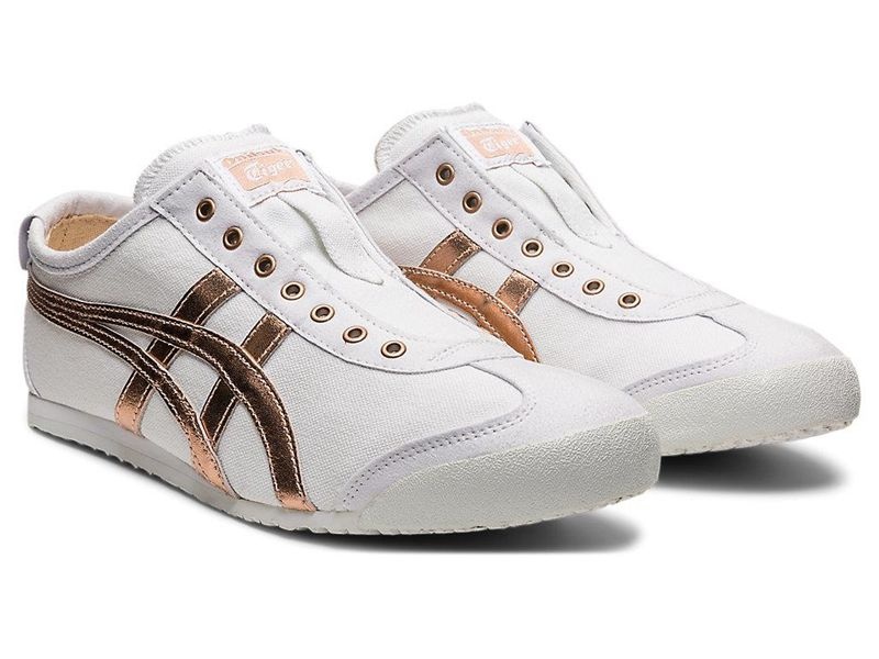 Men's Onitsuka Tiger Mexico 66 Slip-on Sneakers White | 6907-IOELA