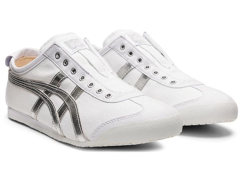 Men's Onitsuka Tiger Mexico 66 Slip-on Sneakers White | 0563-IVNJP