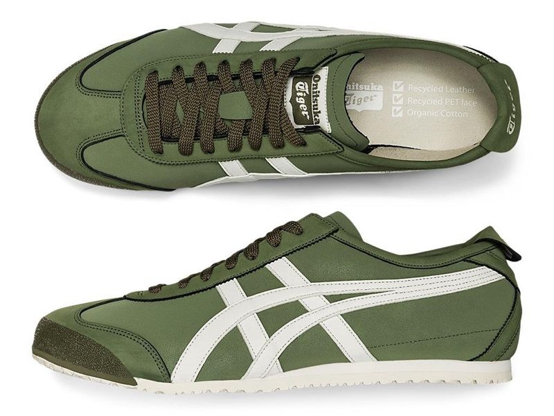 Men's Onitsuka Tiger Mexico 66 Sneakers Green | 7213-JWIGO