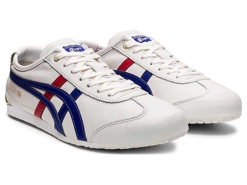 Men's Onitsuka Tiger Mexico 66 Sneakers White | 4376-TVBAZ