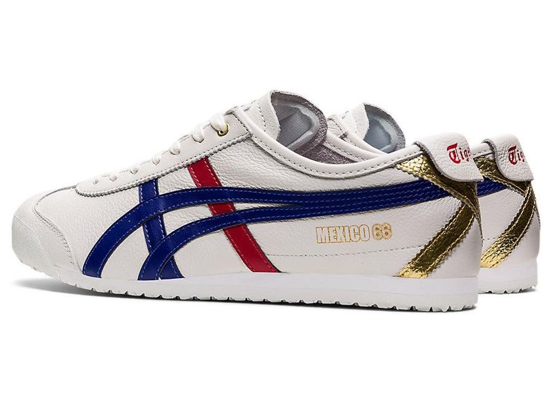 Men's Onitsuka Tiger Mexico 66 Sneakers White | 4376-TVBAZ