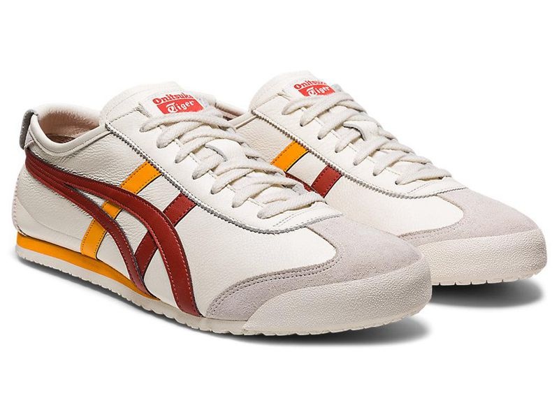 Men's Onitsuka Tiger Mexico 66 Sneakers White | 6812-ZHBAQ