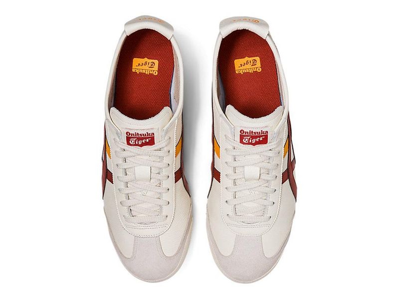 Men's Onitsuka Tiger Mexico 66 Sneakers White | 6812-ZHBAQ