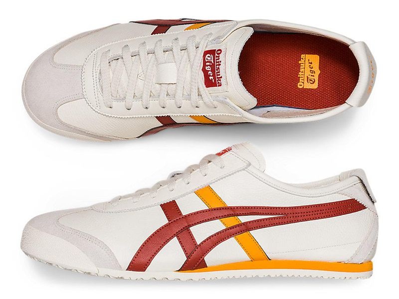 Men's Onitsuka Tiger Mexico 66 Sneakers White | 6812-ZHBAQ