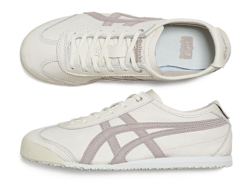 Men's Onitsuka Tiger Mexico 66 Sneakers White | 4078-PFDYR