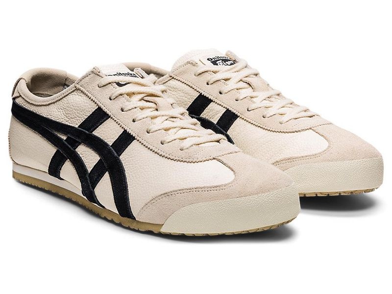 Men's Onitsuka Tiger Mexico 66 Vin Sneakers Beige | 1867-FDQYM