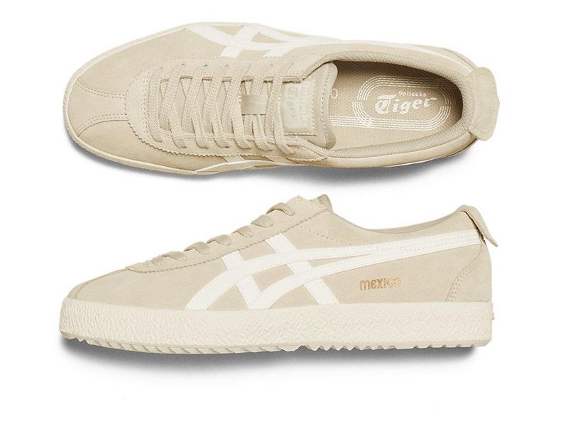 Men's Onitsuka Tiger Mexico Delegation Sneakers Beige | 0587-VYKBD