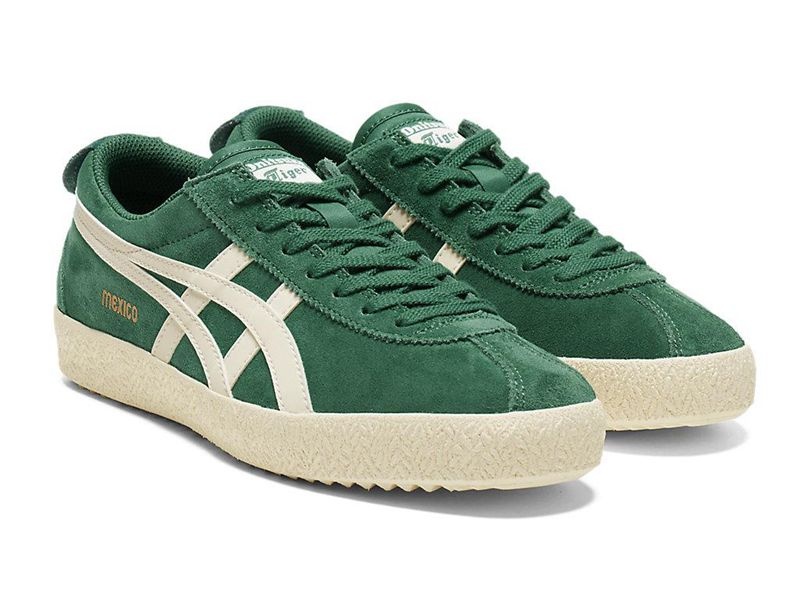 Men's Onitsuka Tiger Mexico Delegation Sneakers Green | 8524-KAHZI